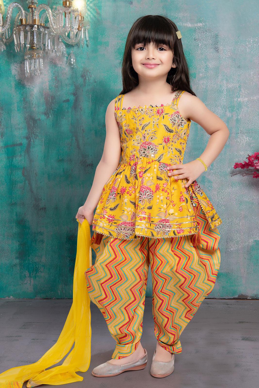 Dress Dhoti Kurti Girl Dhoti Style Kurti Dress Style Girls Dhoti