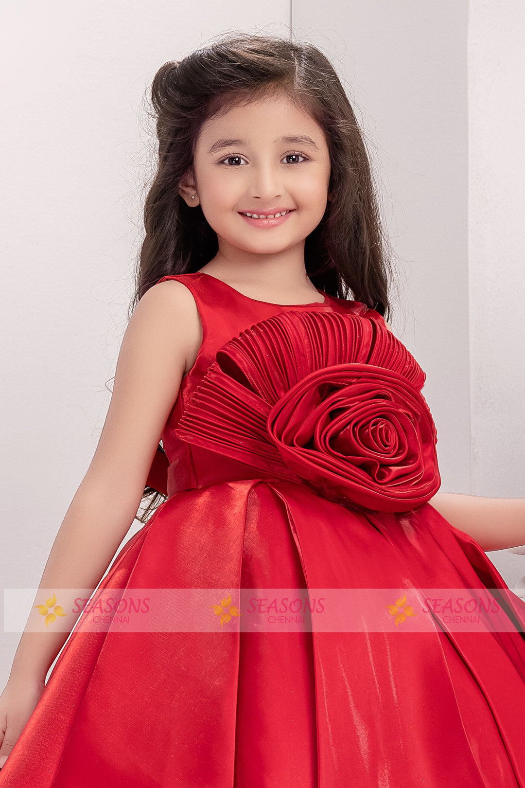 Red Short Frock for Girls