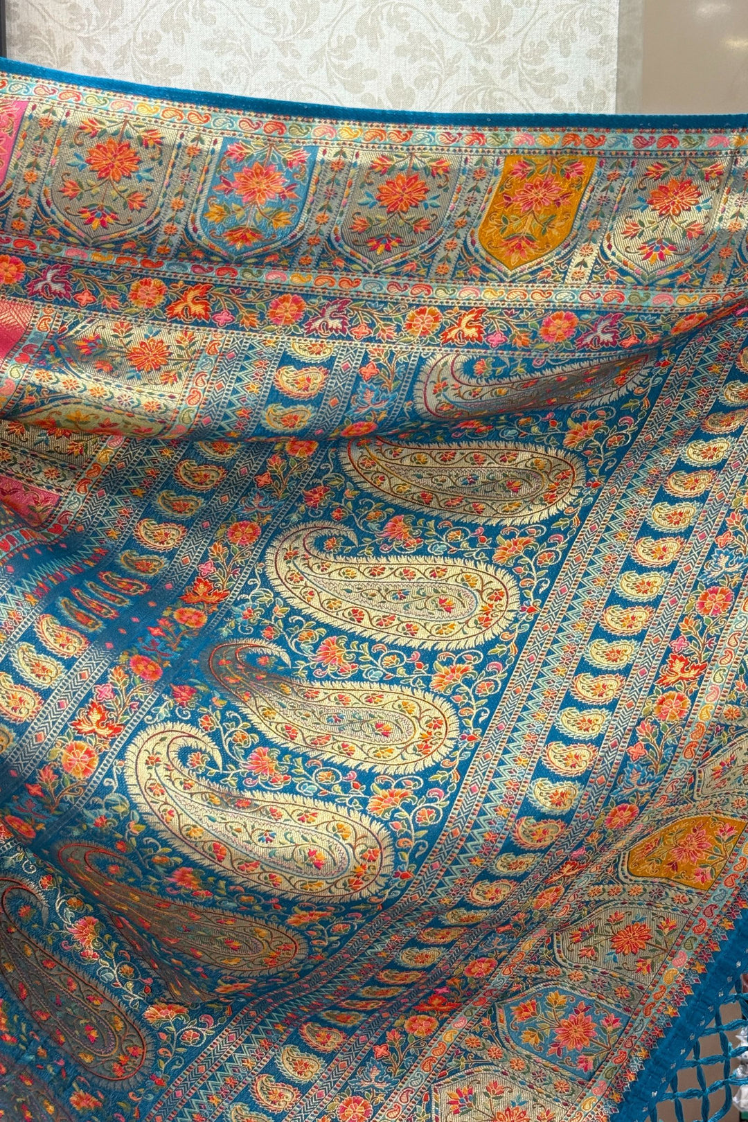 Rani Pink Banaras work Saree