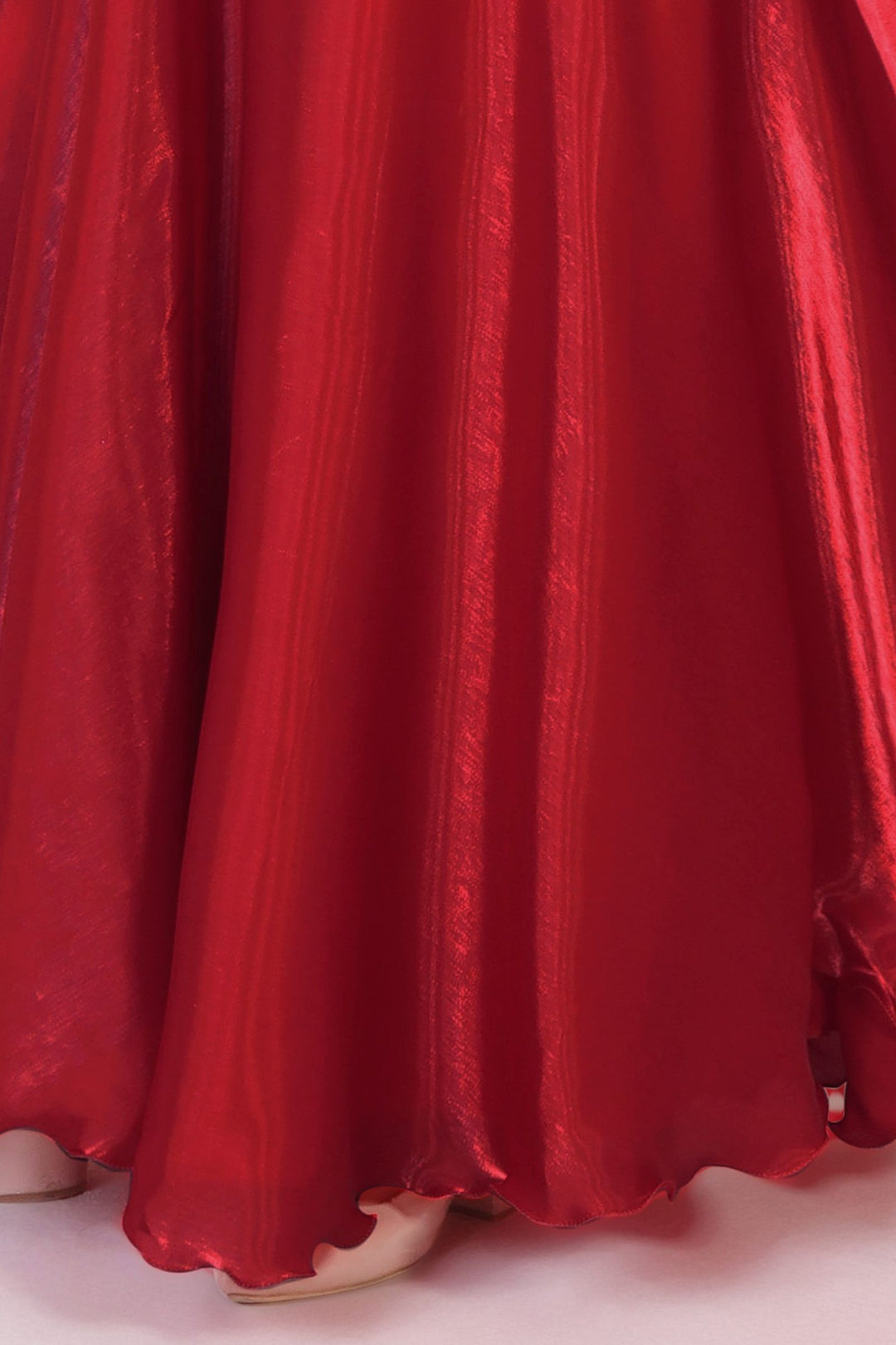 Red Long Party Gown for Girls
