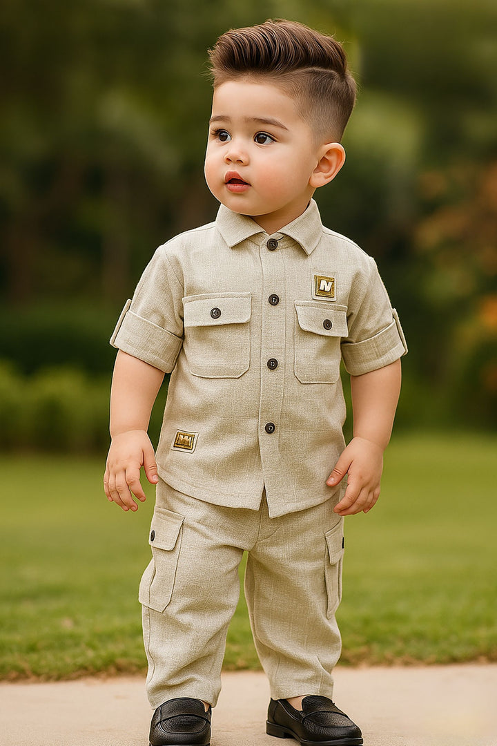 Fawn Shirt and Pant Set for Boys