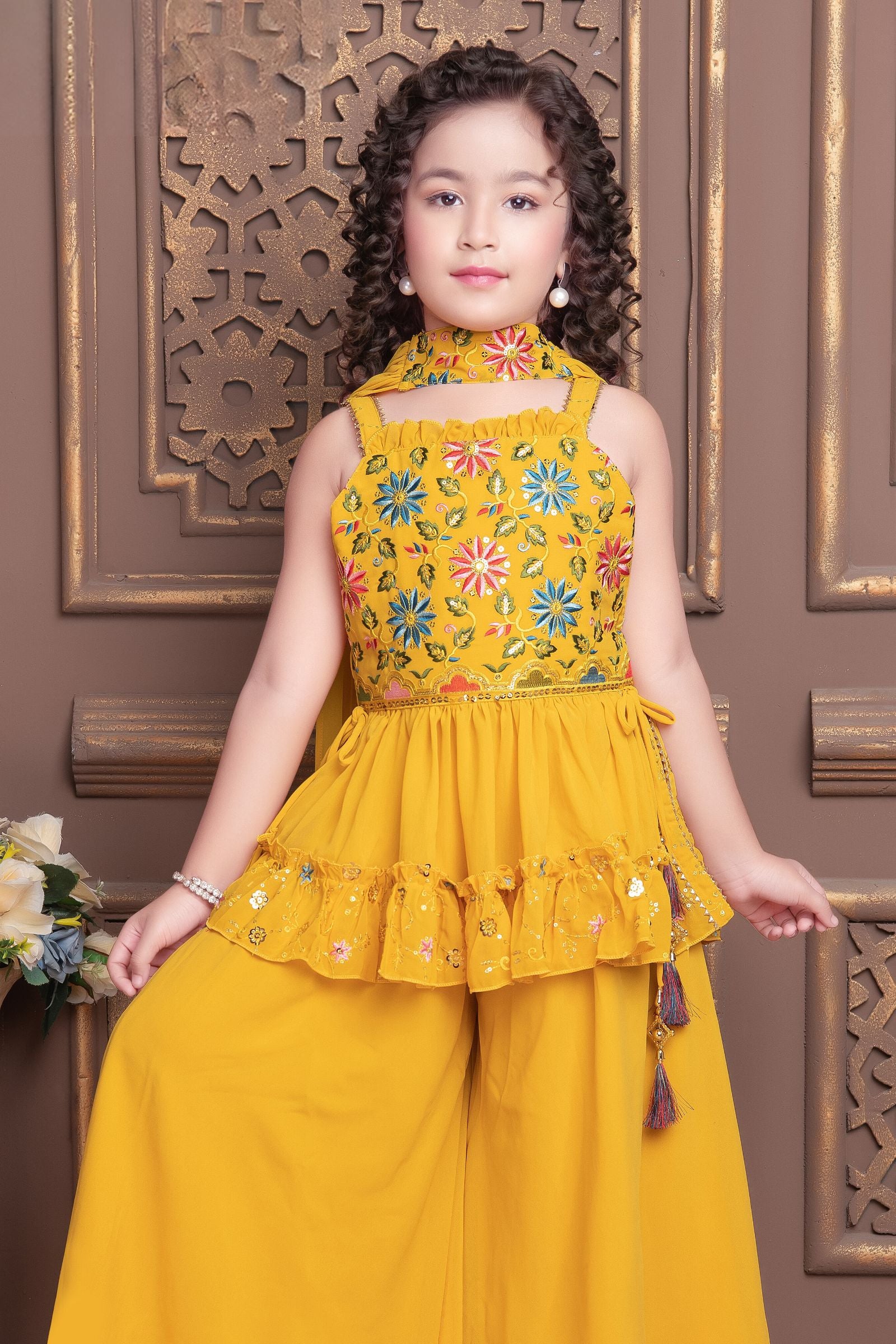 Frock plazo set best sale