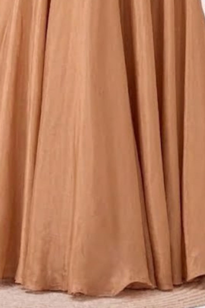 Gold Stone, Beads, Zardozi, Sequins and Pearl work with Halter Neck Lehenga