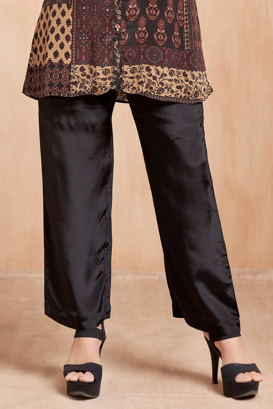 Black with Multicolor Digital Print Cord Set