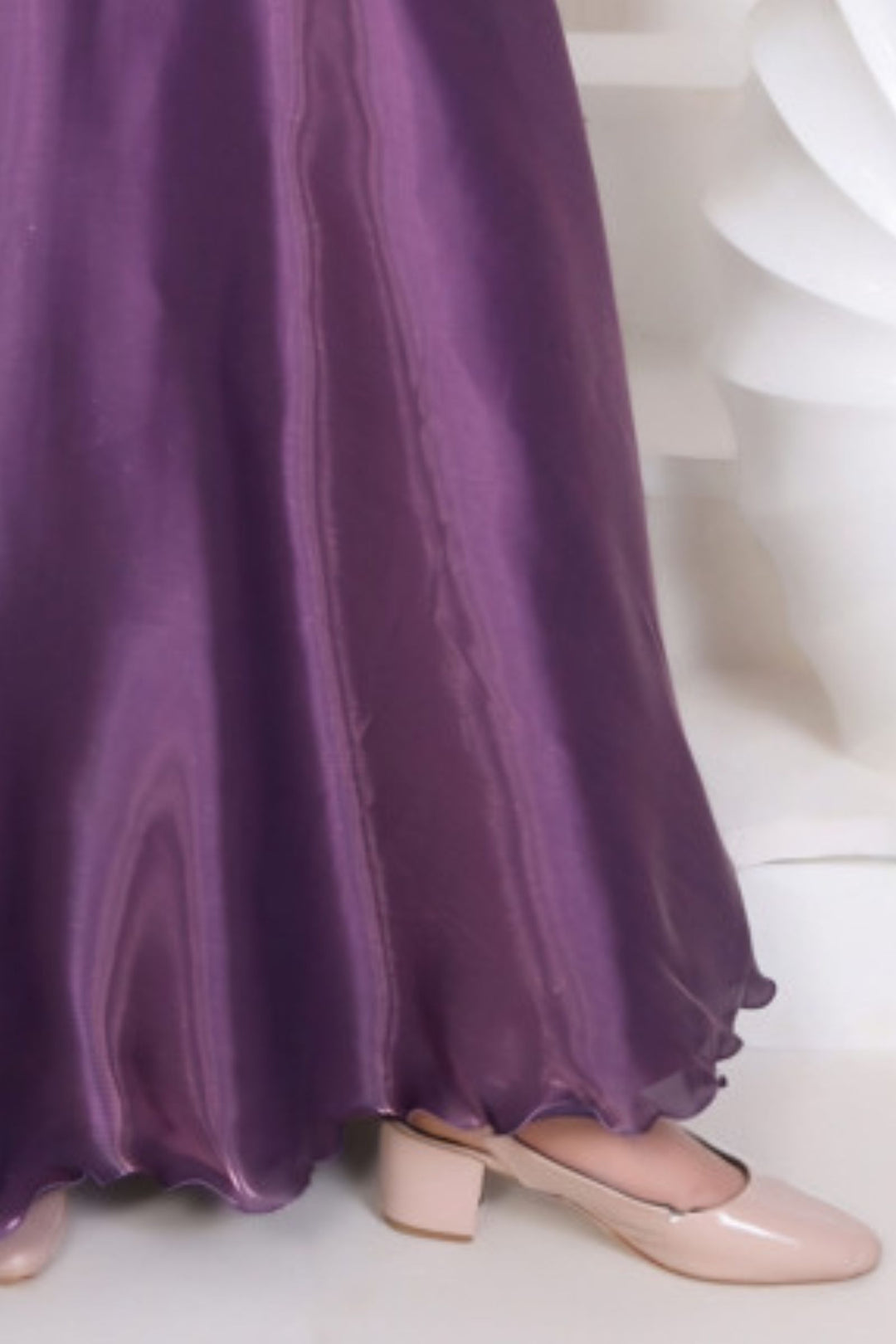 Purple Long Party Gown for Girls