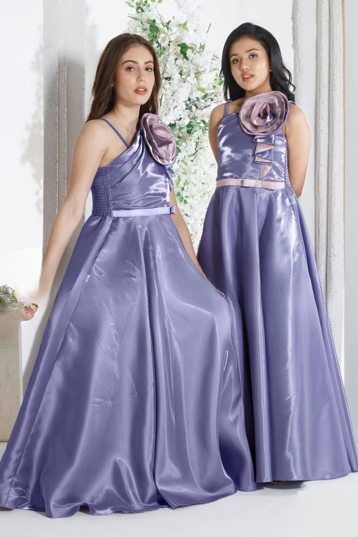 Flint Purple Long Party Gown for Girls