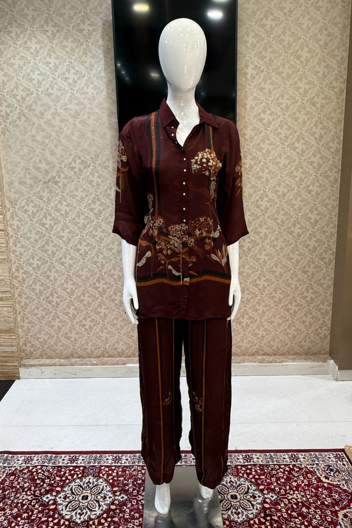 Brown Digital Print Cord Set