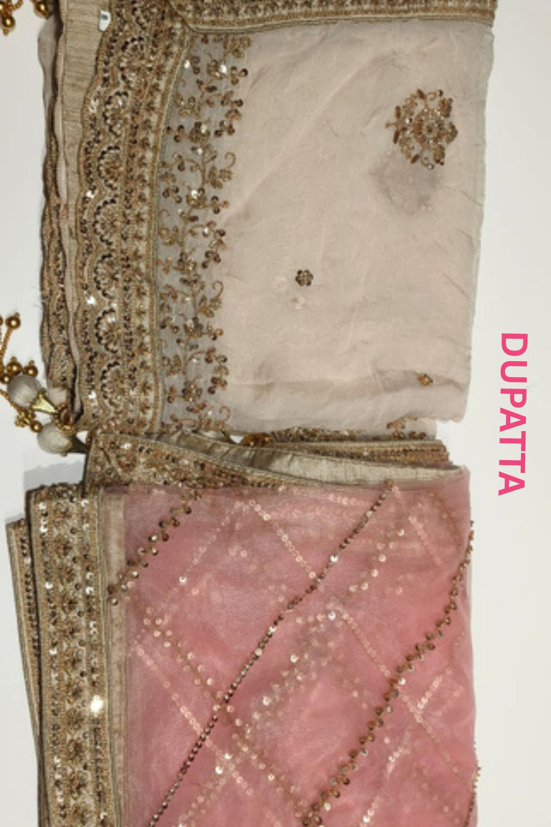Designer Wedding Lehenga in Cream with Beads, Zari and Sequins Work