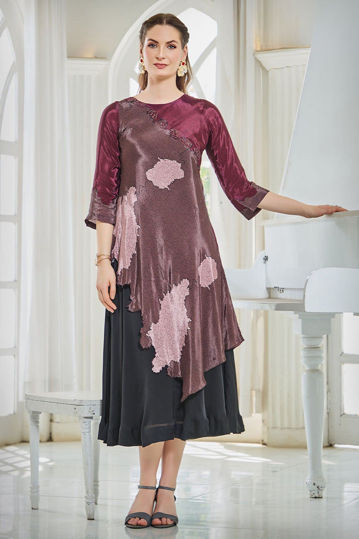 Multicolor Beads and Thread work Anarkali Styled Long Kurti