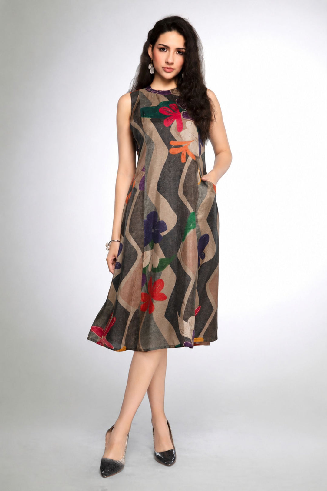 Multicolor Digital Print Anarkali Styled Kurti