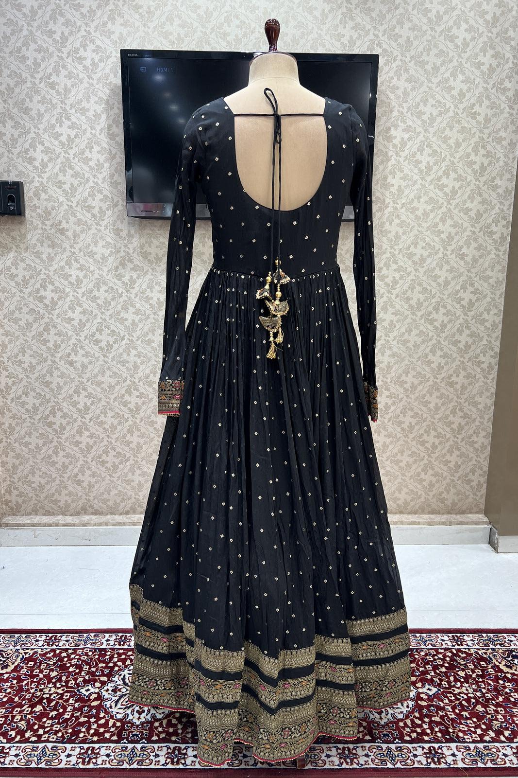banaras anarkali dress designs Blue Banaras anarkali YoshnasByEla