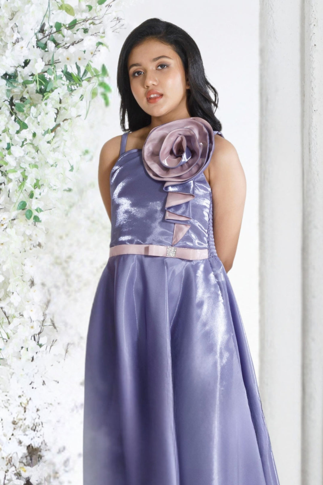 Flint Purple Long Party Gown for Girls