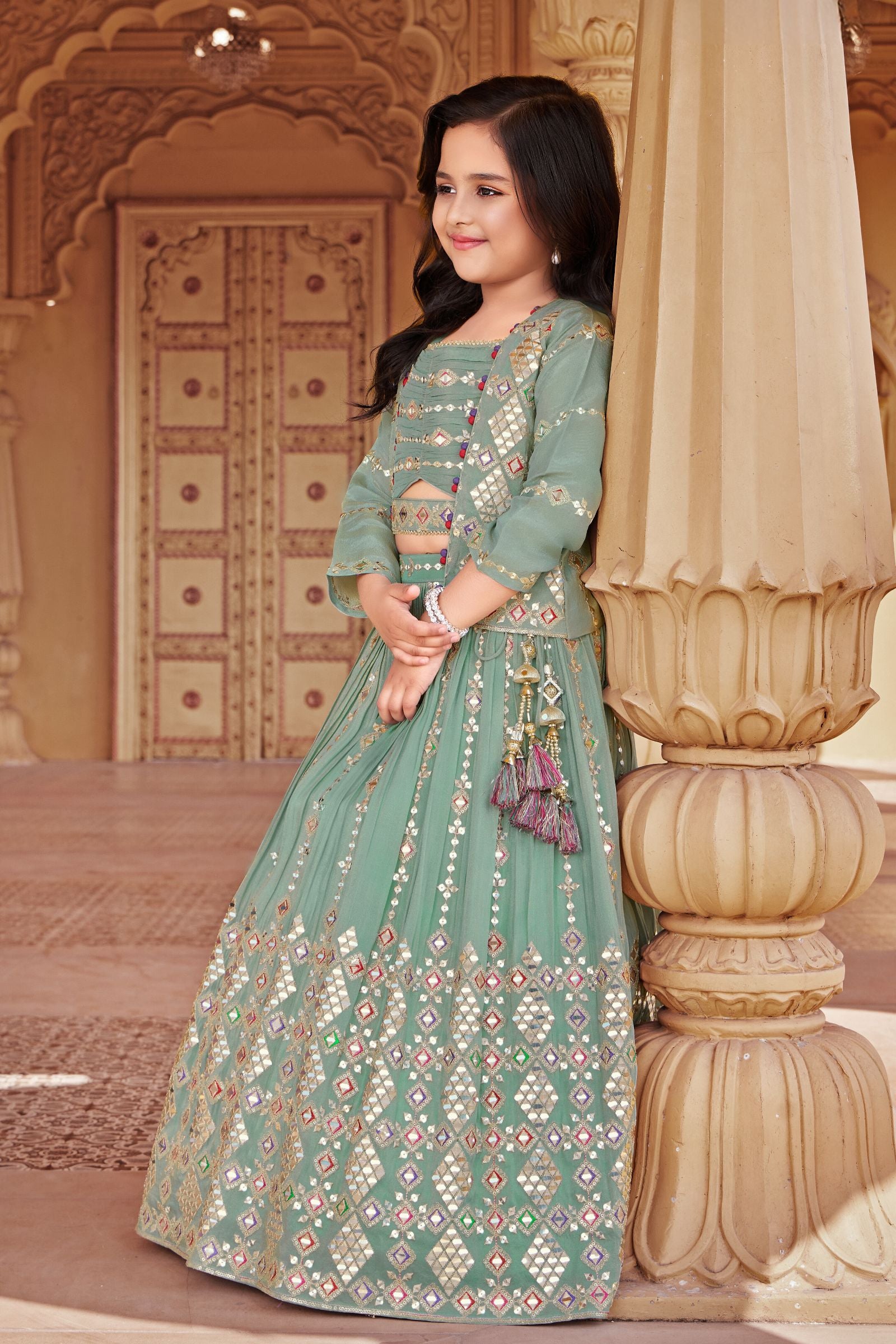 Buy Tabriz Embroidered Lehenga Set With Jacket by Designer SOUP BY SOUGAT  PAUL Online at Ogaan.com