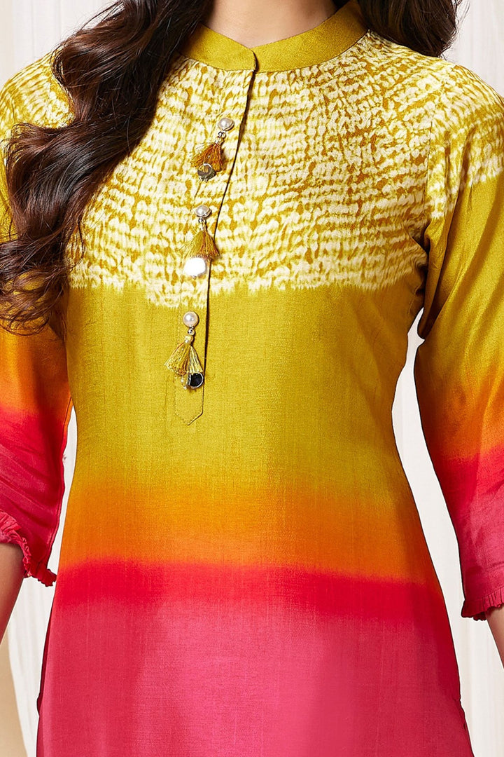 Multicolor with Digital Print A-line Cut Salwar Suit
