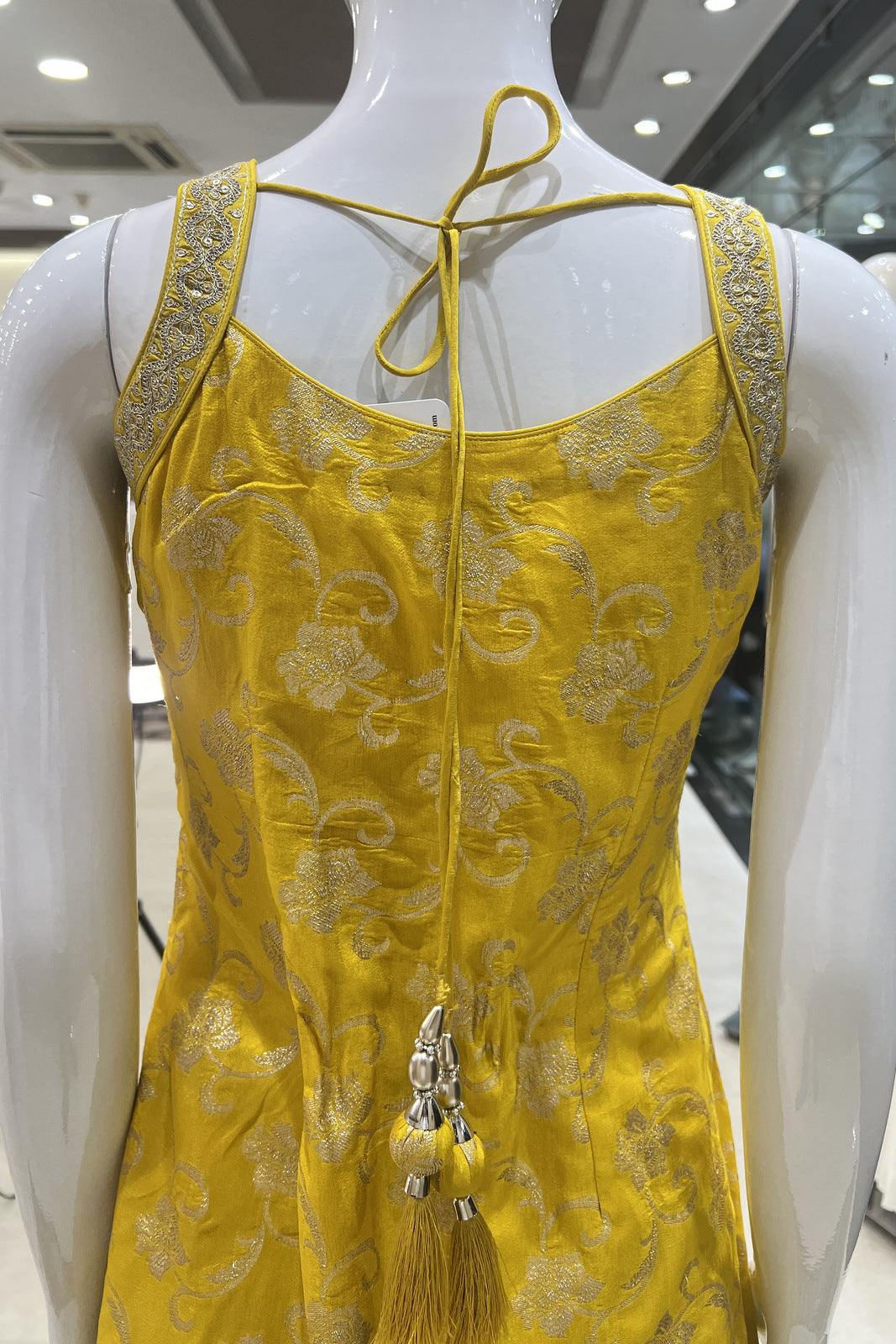 Yellow Banaras, Zari and Sequins work Palazzo Suit Set