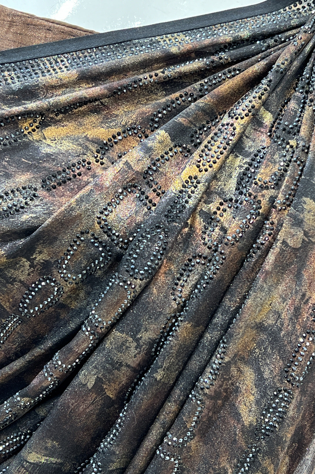 Black Digital Print with Stone work Saree