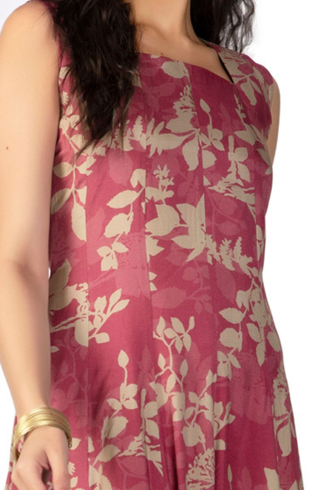 Onion Pink Digital Print Anarkali Styled Kurti