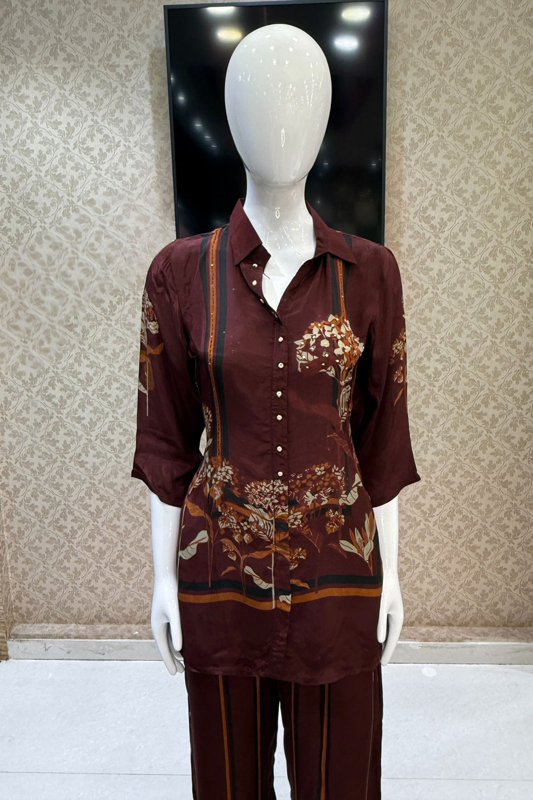 Brown Digital Print Cord Set