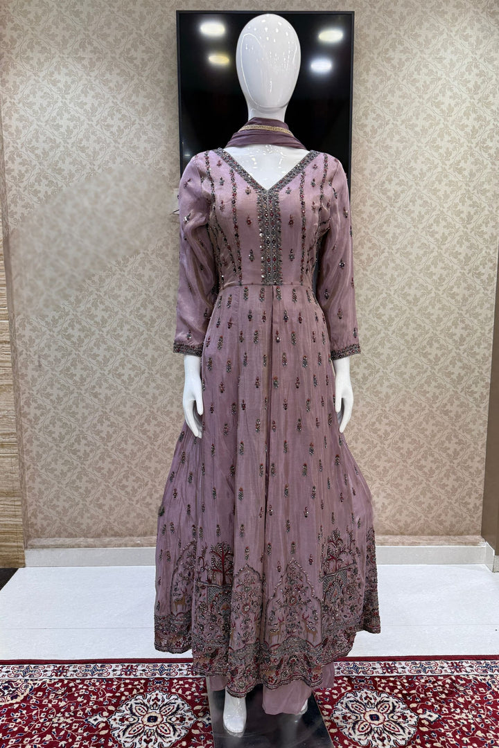 Mastani Style Palazzo Set with Beads and Sequins Work Featuring Detailed Animal Motifs