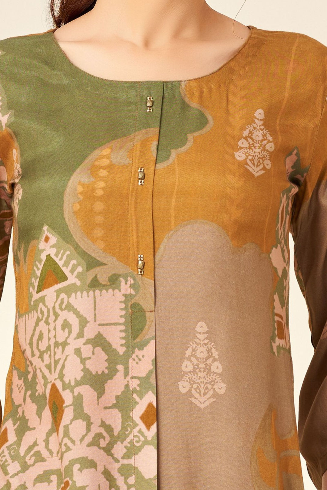 Multicolor Digital Print Straight Cut Salwar Suit