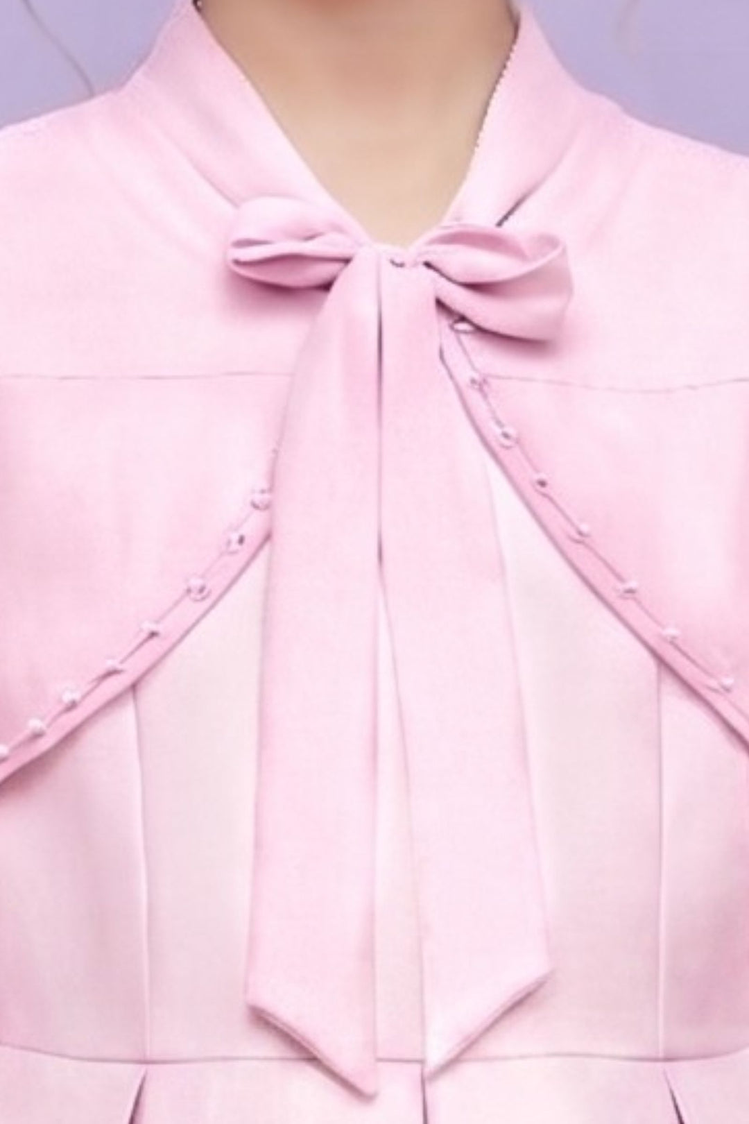 Light Pink Floral Print Jacket Styled Short Frock For Girls
