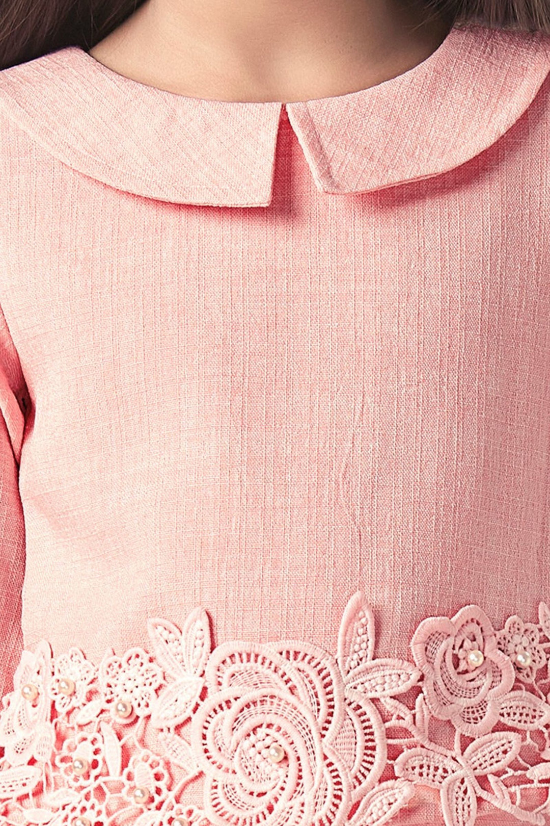 Peach Top and Palazzo Set for Girls