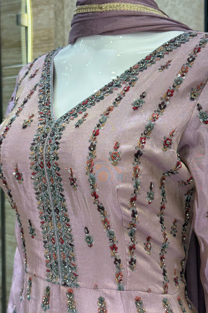 Mastani Style Palazzo Set with Beads and Sequins Work Featuring Detailed Animal Motifs