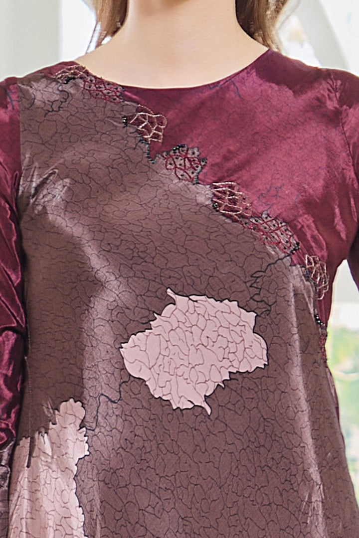 Multicolor Beads and Thread work Anarkali Styled Long Kurti