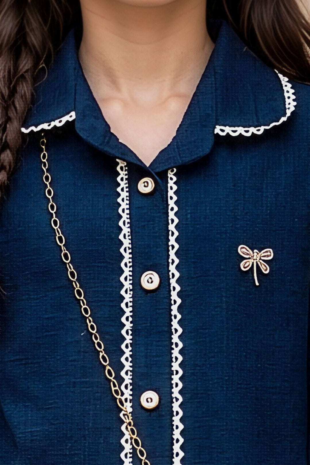Teal Blue Embroidery and Sequins work  Co-ord Set for Girls with Bag