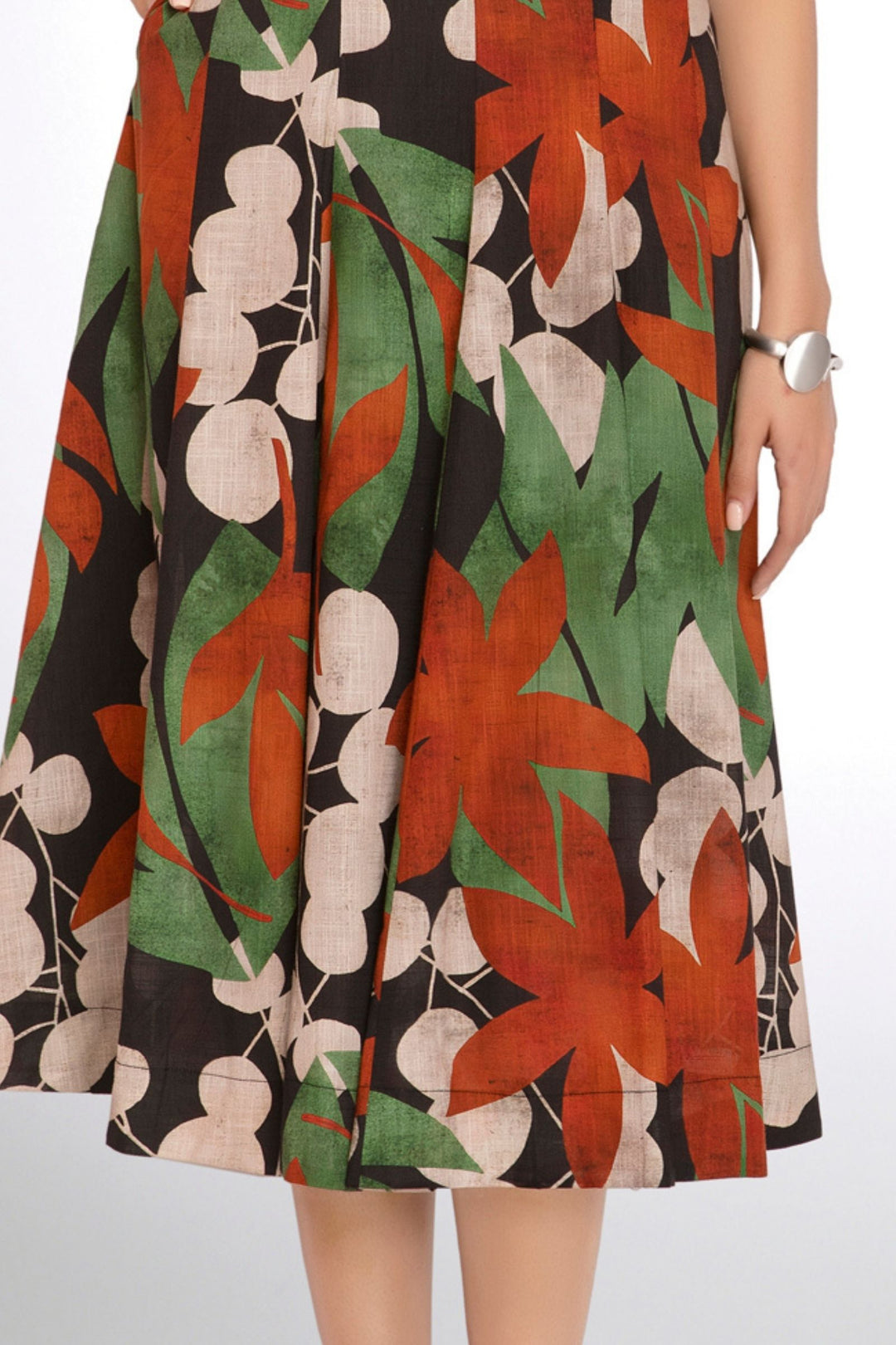 Multicolor with Abstract Print Anarkali Styled Kurti