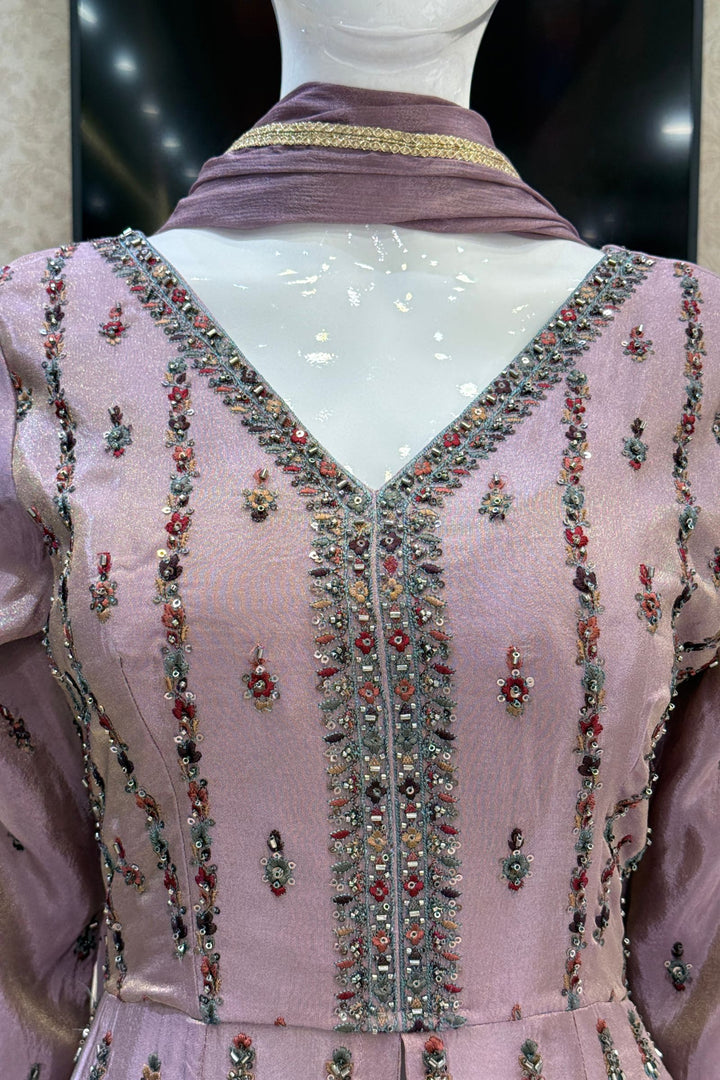Mastani Style Palazzo Set with Beads and Sequins Work Featuring Detailed Animal Motifs