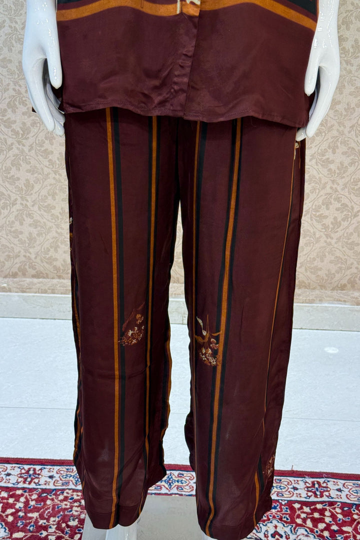 Brown Digital Print Cord Set