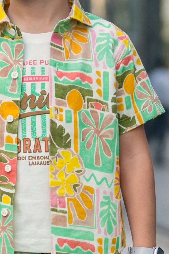 Multicolor Digital Print Co-Ord Set for Boys