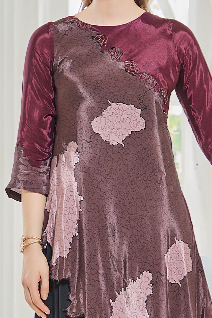 Multicolor Beads and Thread work Anarkali Styled Long Kurti