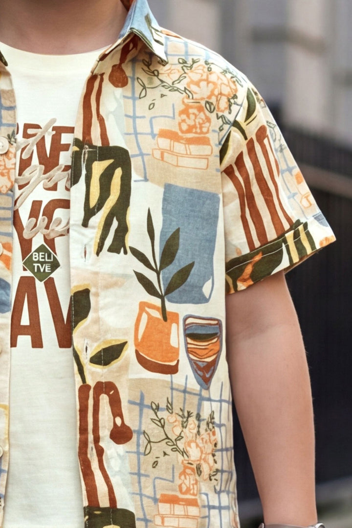 Multicolor Digital Print Co-Ord Set for Boys