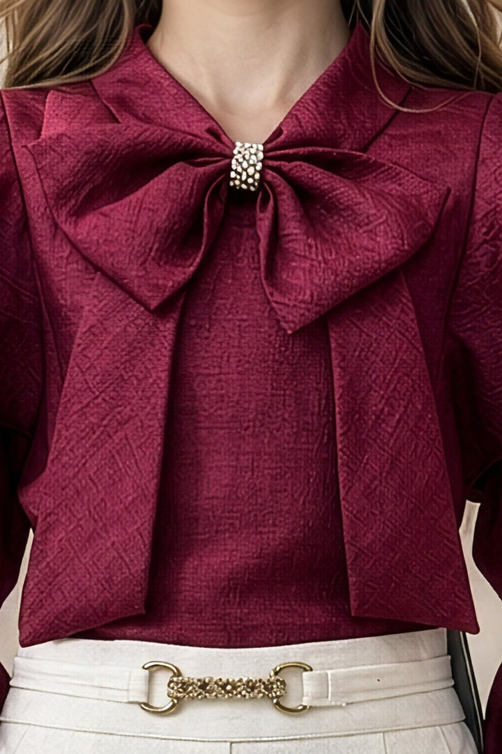 Magenta with Cream Top and Floral Print Palazzo Set for Girls