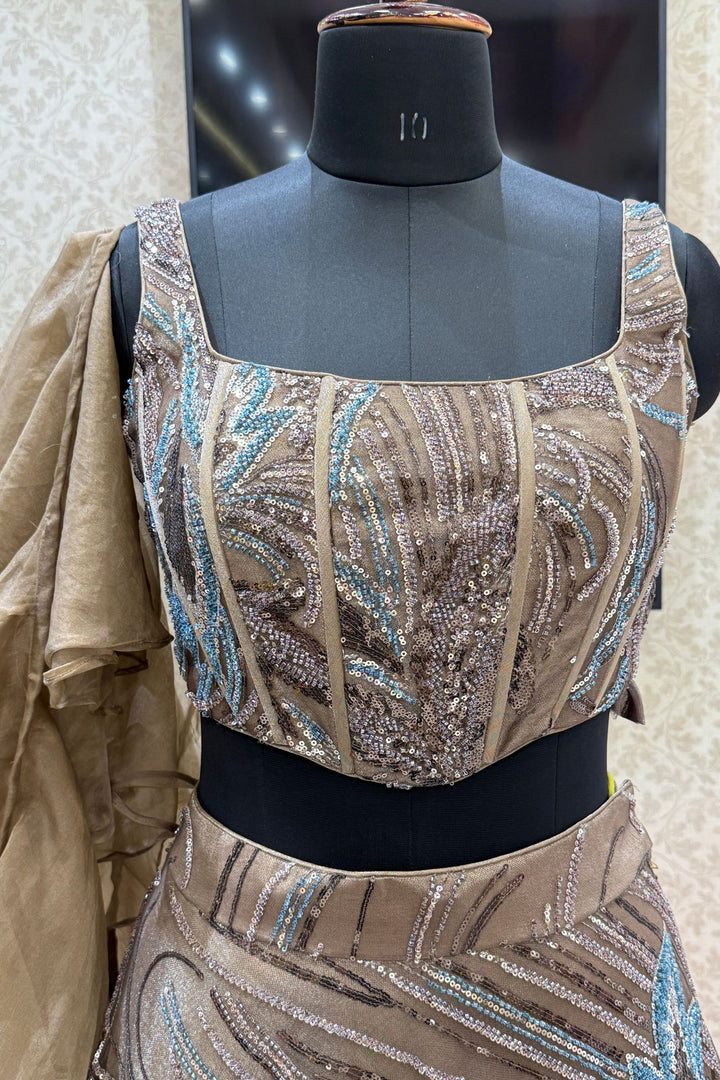 Designer Lehenga with Intricate Beads and Sequins work