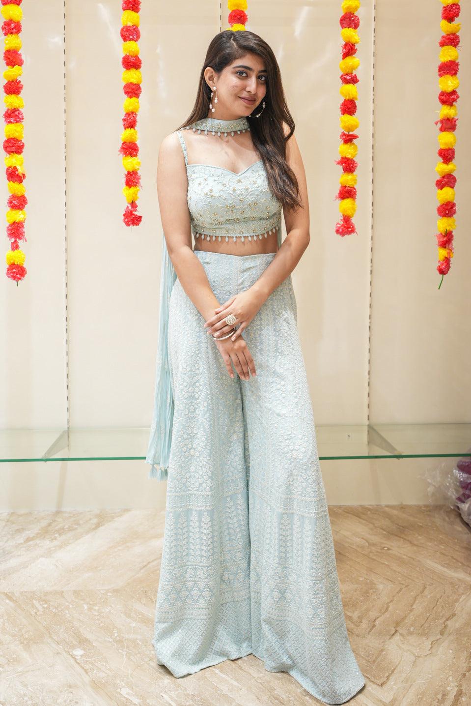 Palazzo sales pants lehenga