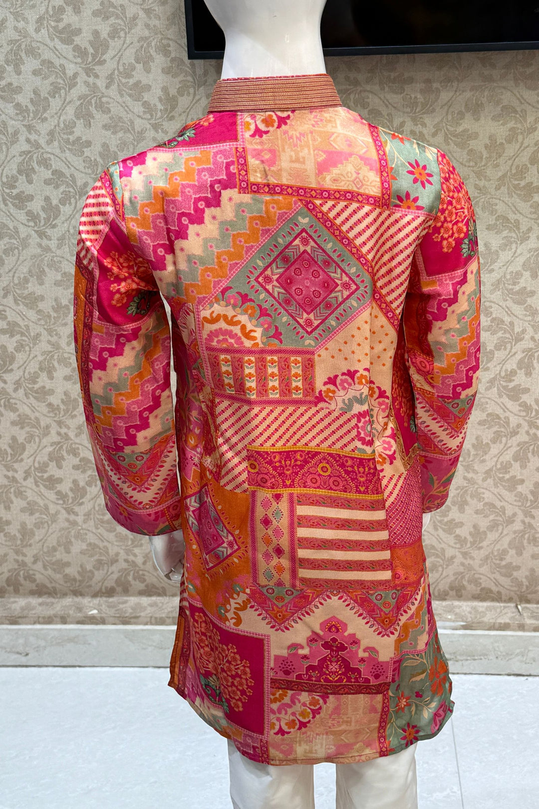 Multicolor Digital Print Kurta Set for Boys