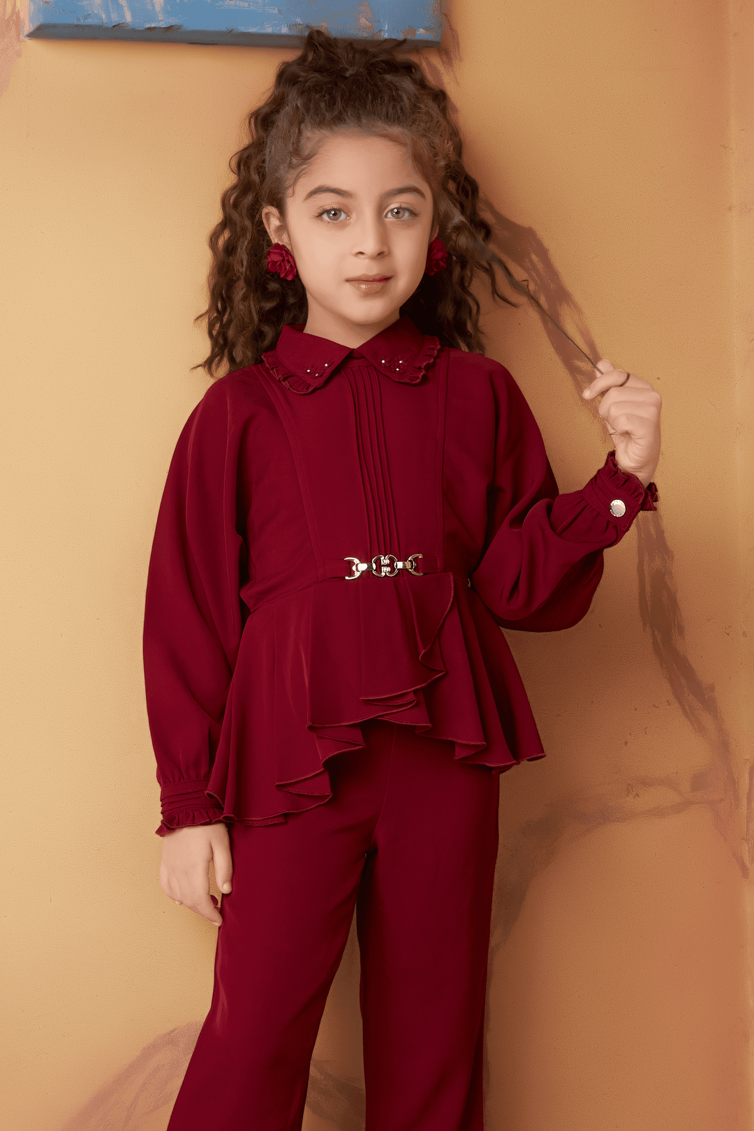 Maroon Top with Culottes for Girls - Seasons Chennai