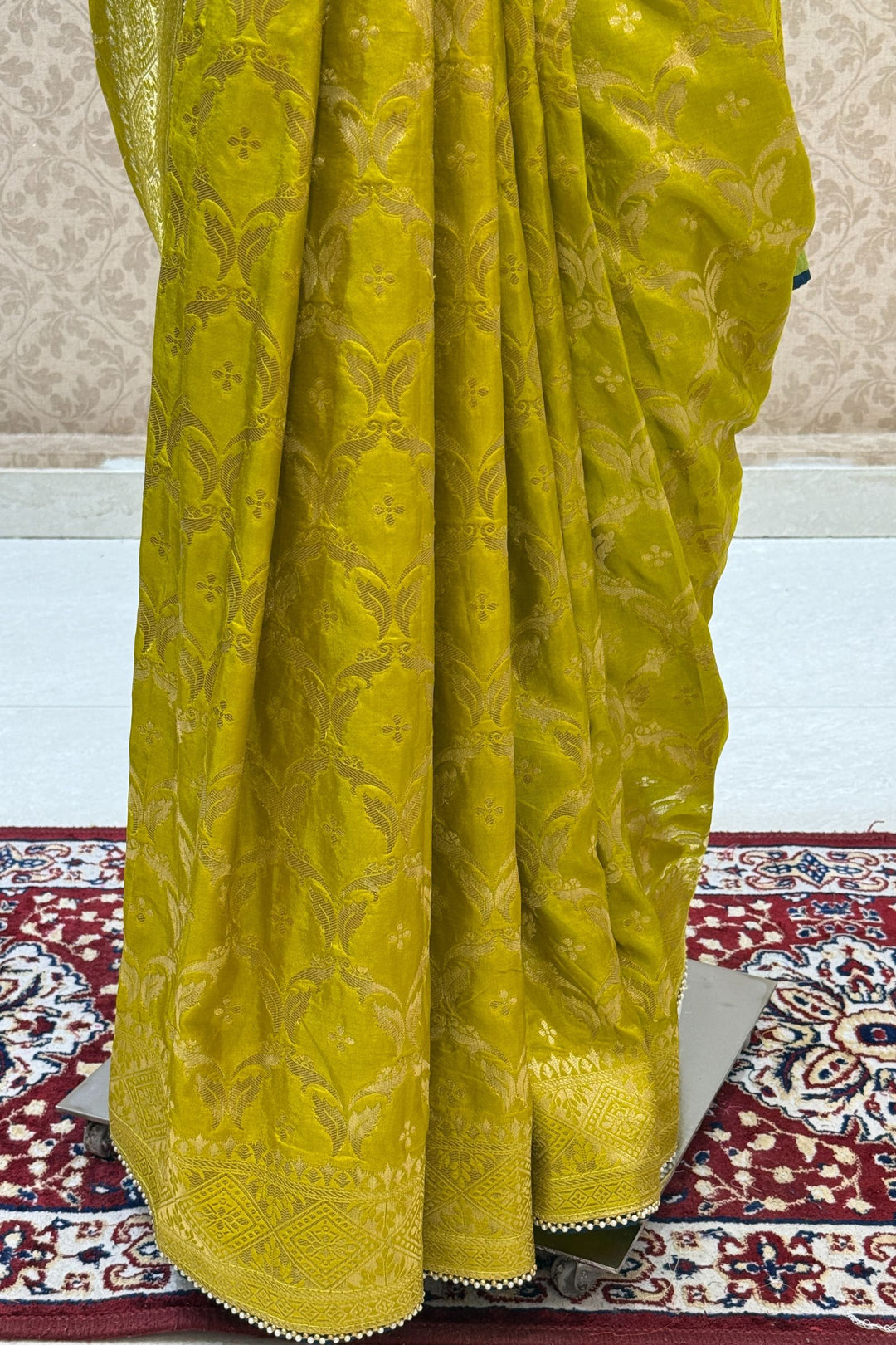 Liril Green Banaras work Saree