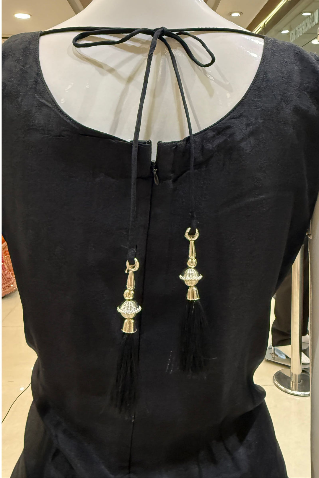 Black Banaras work Straight Cut Salwar Suit