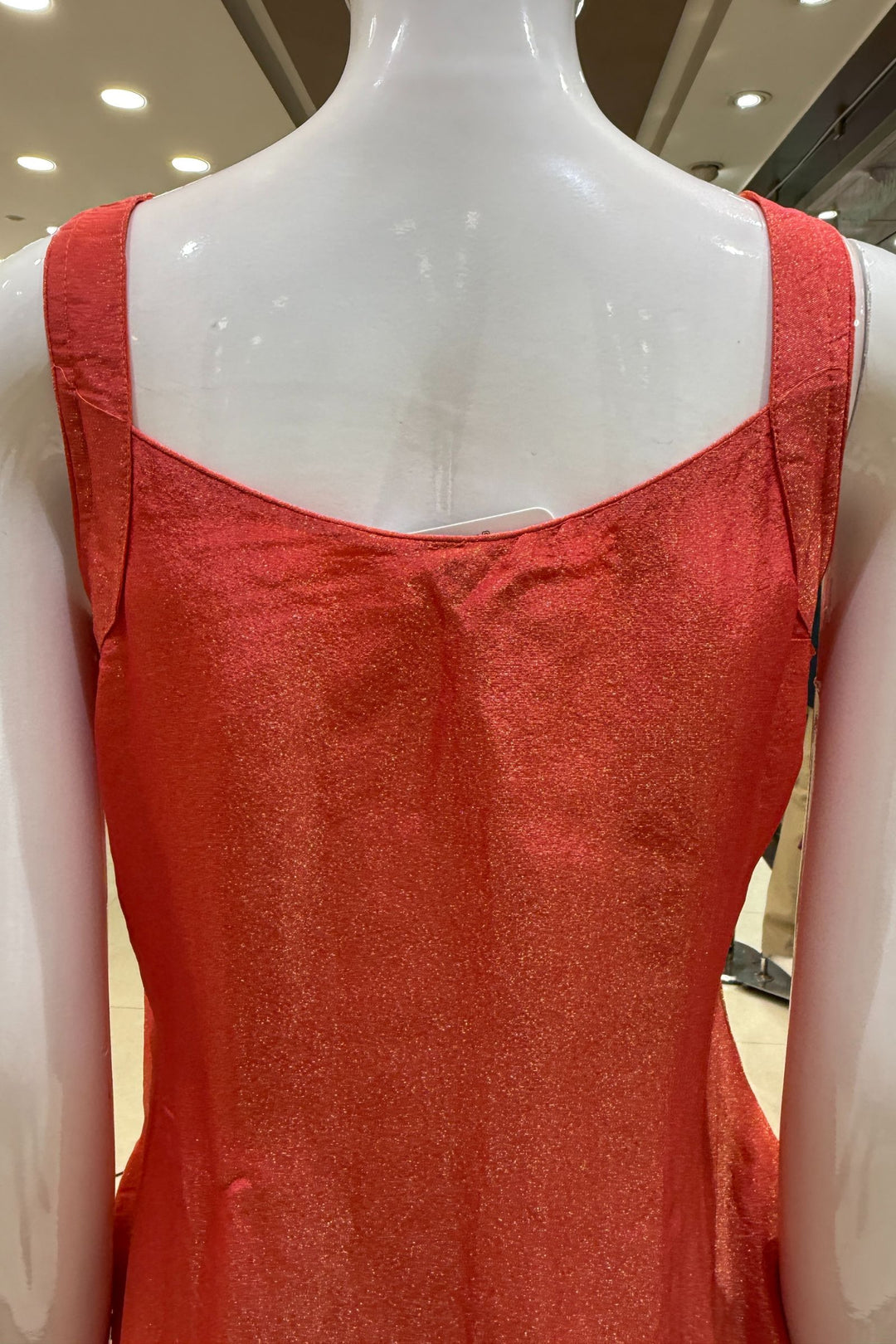 Orange Zari, Beads, Sequins, Zardozi, Stone and Jacquard work Palazzo Salwar Suit