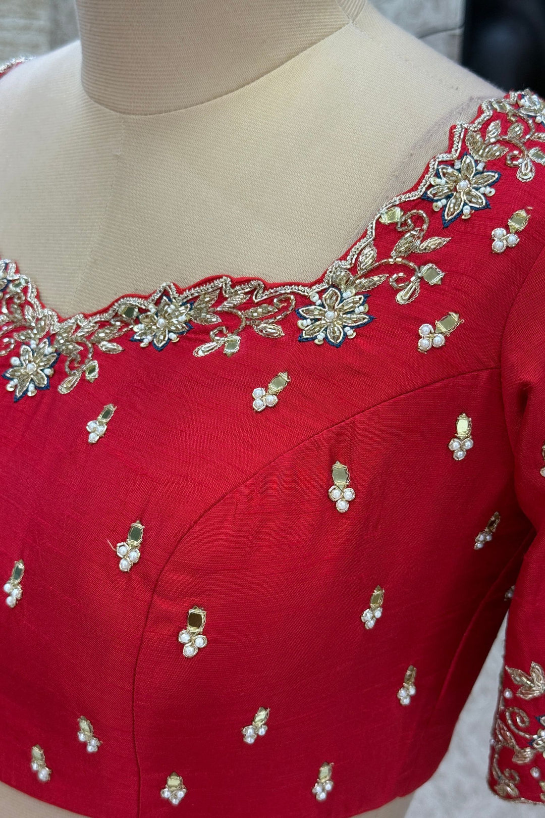 Designer Floral Banarasi Lehenga Set in Rani Pink and Gold