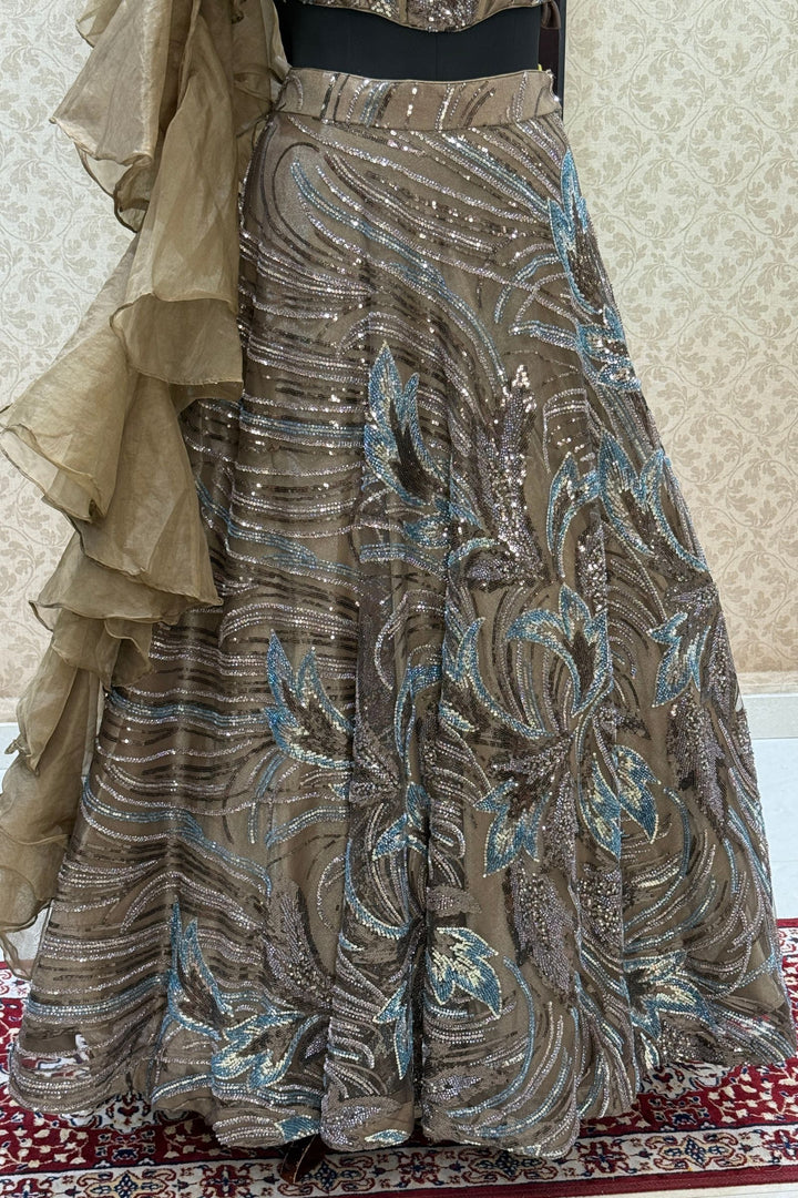 Designer Lehenga with Intricate Beads and Sequins work