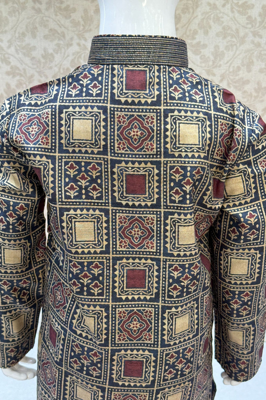 Multicolor Kalamkari Print Kurta Set for Boys