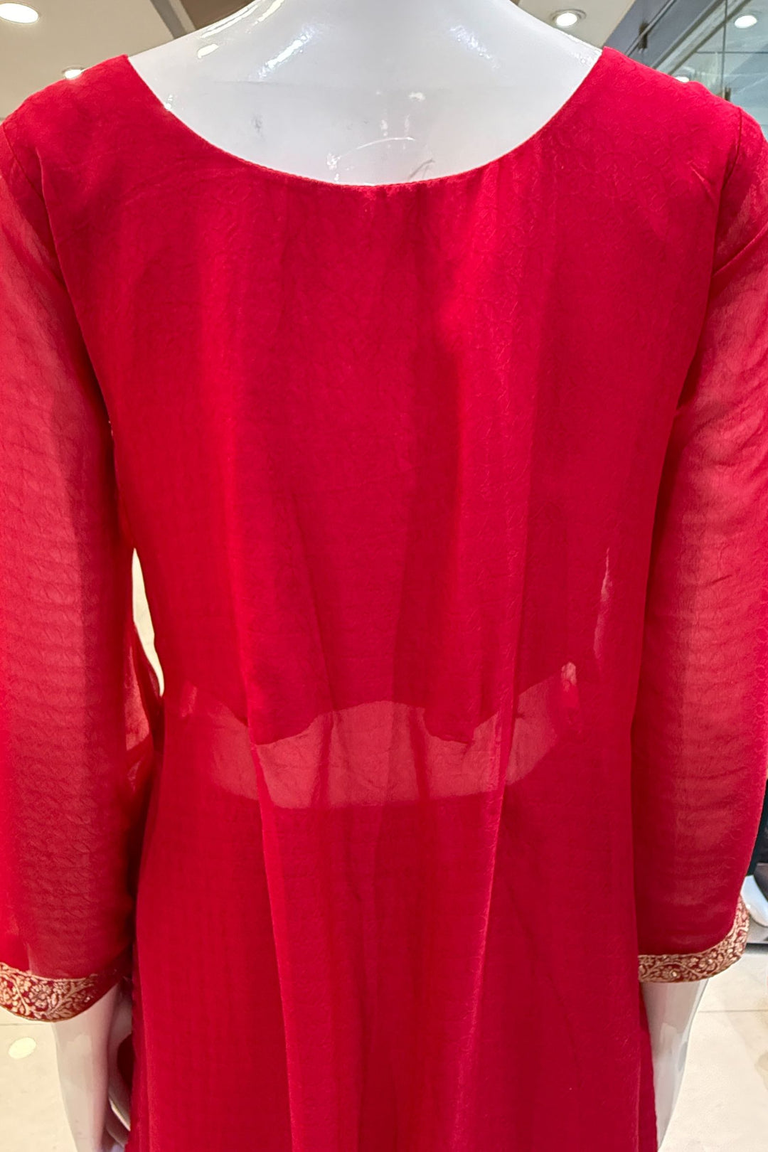 Rani Pink Banaras, Stone, Zardozi, SEquins, Beads and Zari work Straight Cut Salwar Suit