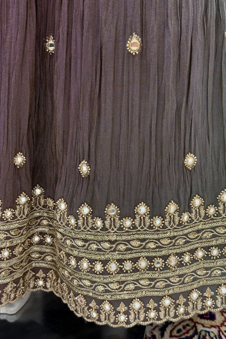 Designer Lehenga with Intricate Mirror, Stone, Sequins, Zari and Beads work