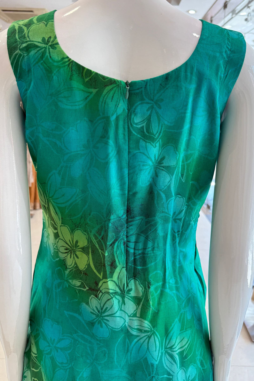 Green Banaras, Beads, Zardozi and Stone work with Floral Print Straight Cut Salwar Suit