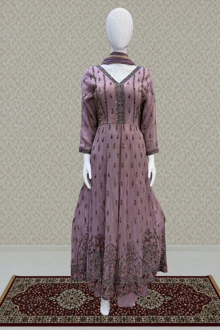 Mastani Style Palazzo Set with Beads and Sequins Work Featuring Detailed Animal Motifs